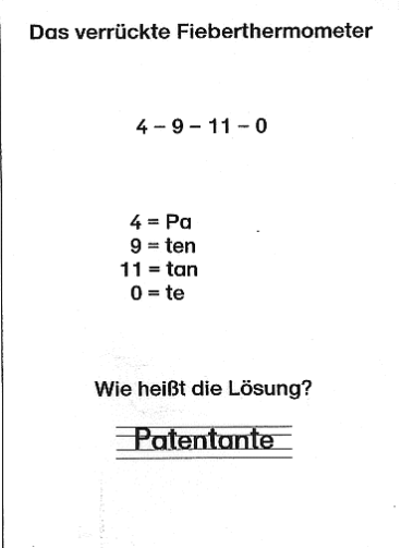 Lösung Das verrückte Fieberthermometer