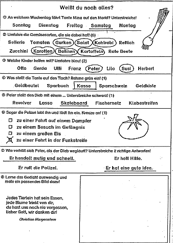 Lösung Beispiel 2 Weißt du noch alles?